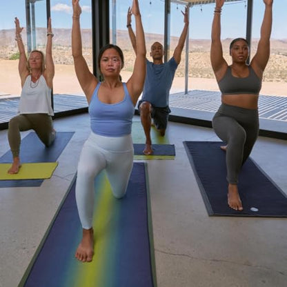 Manduka Yogitoes Hot Yoga Mat Towel - 71" | Moisture Activated Grip | Patented Silicone Nubs | Highly Absorbent, Durable & Easy Care | Made from Recycled Materials | 71 x 24 Inches | Emerald Array - color: Emerald Array, size: 71" x 24"