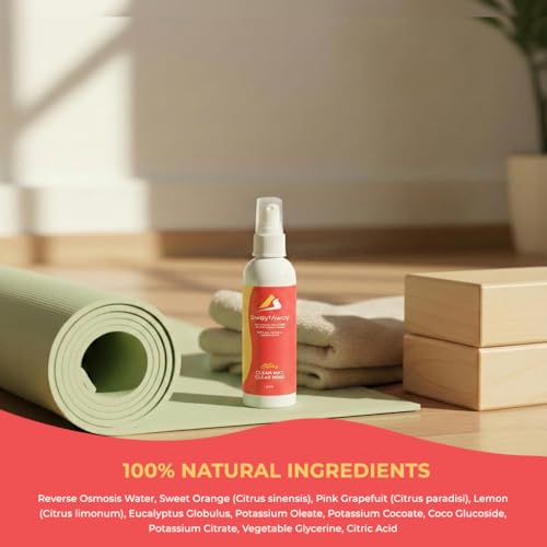 SwaytAway Fitness Mat Mist with Towel, 4oz Travel Size, 2 Pack, Citrus - size: 2 Count (Pack of 1)
