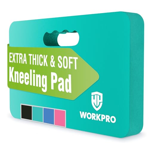 WORKPRO Extra Thick Kneeling Pad, 17.5 x 11 x 1.5 in, Robin's Egg Blue | Soft NBR Foam Cushioning for Knee, Large Foam Kneeler Mat, For Gardening, Bathing Baby, Exercise, Workout Supplies, 1 Pack - color: Robin's Egg Blue, size: 1 Pack