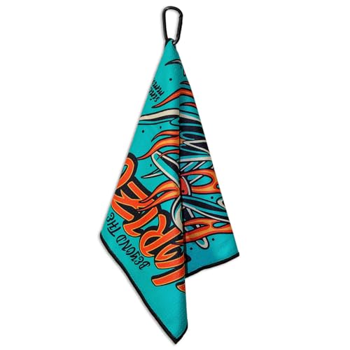 RokFit Gym & Golf Towel – Multi-Use, Quick-Dry, Durable Utility Towel with Bold Graphic and Carabiner Clip (Beyond The Horizon) - color: Beyond the Horizon