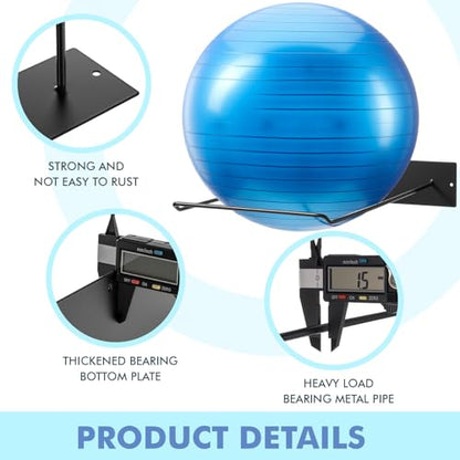 Threan Wall Mounted Yoga Ball Holder Large Yoga Ball Holder