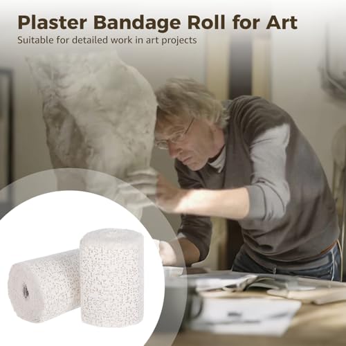 30 Rolls Plaster Bandages for Art, 4 x 180 in Gauze Plaster Rolls Bulk Craft Supplies, Easy Shaping and Fast Drying in Art Projects