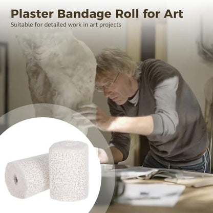 30 Rolls Plaster Bandages for Art, 4 x 180 in Gauze Plaster Rolls Bulk Craft Supplies, Easy Shaping and Fast Drying in Art Projects