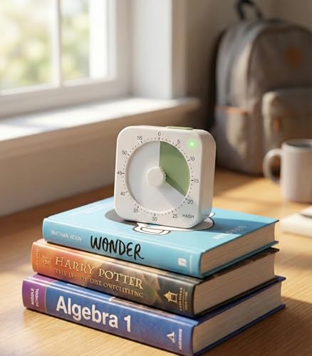 60 Minute Visual Timer for Kids - Premium Countdown Timer with Magnetic Back & Pause Function, Silent Operation for Classroom Teaching Home, Time Management Tool(Batteries Included) (Green) - color: Green