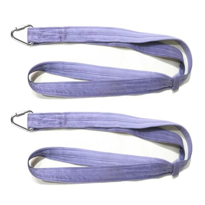 8.2ft 2.5m Aerial Straps Ropes Yoga Aerial Acrobatics Body Aerial Loop Trapeze Circus Apparatuses Equipment Three-Layer Straps 1 pairs - color: Light Purple
