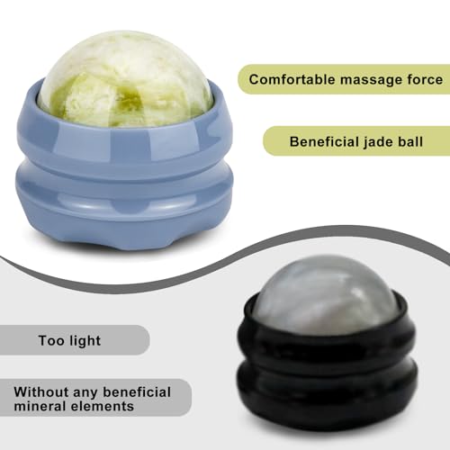 ideayard Massage Stone Jade Ball for Full Body Massage Lacrosse Ball Massager, Back Massage Tool, Self Massage Ball for Sore Muscle - color: Blue