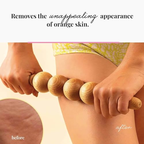 Tuuli Accessories - Ball Wooden Massage Roller, Multi-Functional Body Roller for Cellulite, Muscle Tension and Skin Health Support, Natural Massager for Women and Men