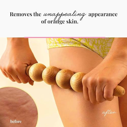 Tuuli Accessories - Ball Wooden Massage Roller, Multi-Functional Body Roller for Cellulite, Muscle Tension and Skin Health Support, Natural Massager for Women and Men