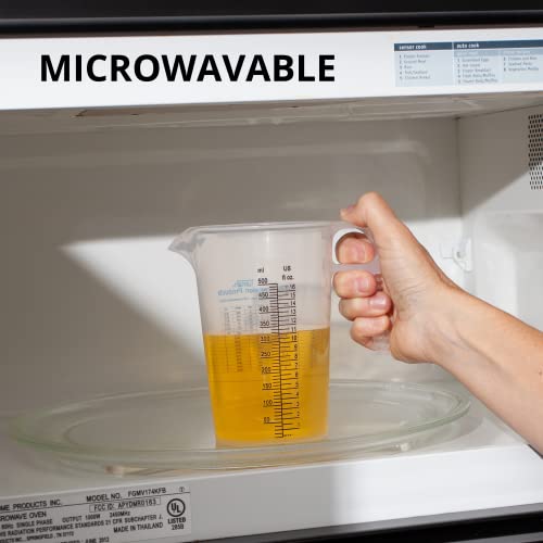 16oz, 1 Pint (2 cup) Measure Pitcher - Convenient Conversion Chart – Multi Purpose Food Grade Great for Cooking, Hobbies, Shop Oil, Fluids, Pool Spa and Lawn with High Chemical Resistance by Turnah - size: 16 oz