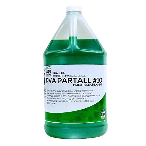 Partall PVA 10 Liquid Mold Release 1 Gallon, Premium Casting Release for Silicone and Resin Molds, Easy Release for Fiberglass and Composite Work | Premium Casting Release for Silicone and Resin Molds, Easy Release for Fiberglass and Composite Work - size