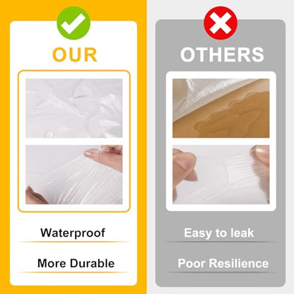 3pcs 9X12FT Plastic Drop Cloths,Waterproof Anti-dust Cover, Disposable Tarp for Painting for Couch/Furniture Cover - size: 3pack