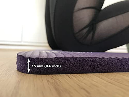 Yoga Knee Pad 0.6 inch Thick Pilates Yoga Knee Pad Cushion your knees Also support Elbows Forearms - color: Purple