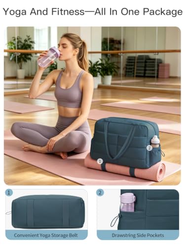 Gitus Travel Duffle Bag for Women Puffer Weekender Bags Carry on Gym Bag - color: Navy