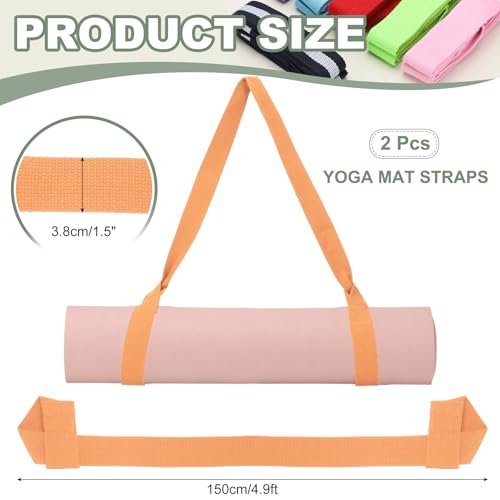 Yoga Mat Straps for Carrying, Adjustable Exercise Mat Sling Holder Multi Purpose Mats Carrier - color: Pink