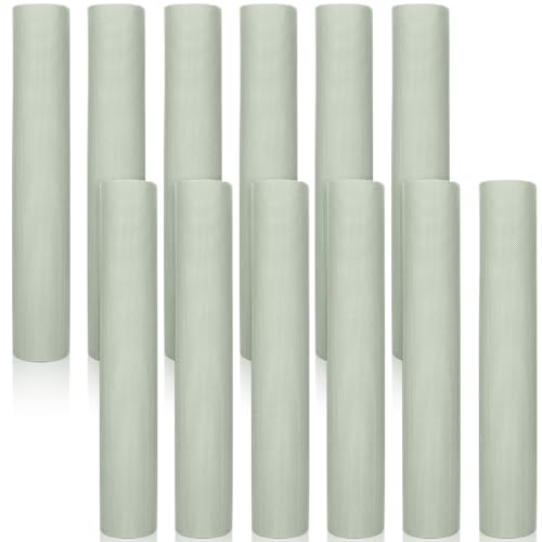 Timgle 12 Pack Yoga Mat Bulk, 4mm Thick Extra Long Sports Mat Anti Slip Tear Resistant Yoga Exercise Set for Fitness Stretching Home Workout Gym and Studio - color: Gray Green