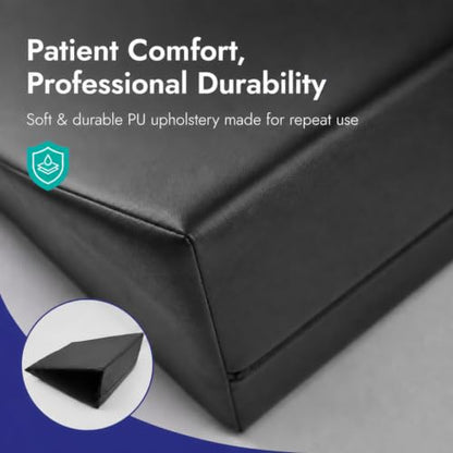 Physical Therapy/Massage Table Positioning Back Wedge 22" x 20" x 10" (Firm Wedge, Black) - color: Black, size: Firm Wedge