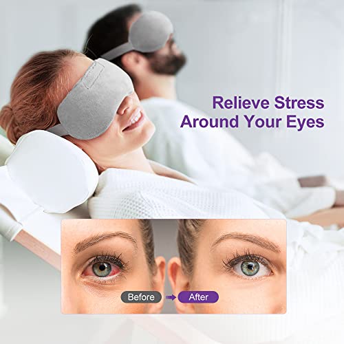 Umisleep Lavender Eye Mask, Weighted Heated Sleep Mask for Men Women, Grey - color: Gray