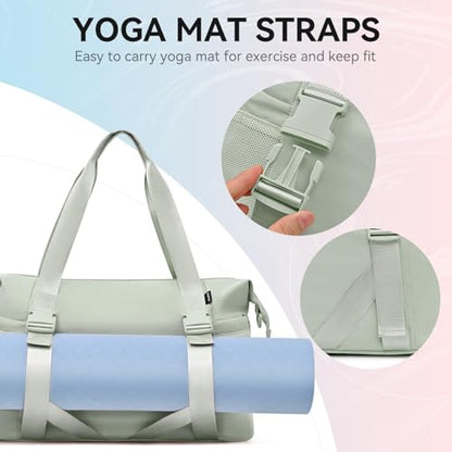 MAXTOP Women's Yoga Bag with Shoe Pouch,Travel Bag for Gym Workout Daily - color: Green