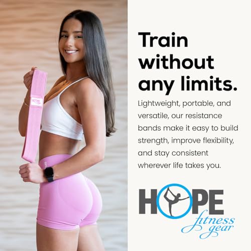 Hope Fitness Gear Mini Resistance Bands Set, 5 Booty & Loop Bands for Glutes, Legs & Full-Body Workouts, Includes Carry Bag and Exercise Guide, Heavy-Duty and Portable for Home