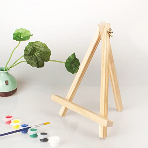 Tosnail 12 Pack 9 Inches Art Easel Stand Tabletop Wooden Display Stand Photo Holder Display Stand for Artist, Students, Adults, Kids Painting