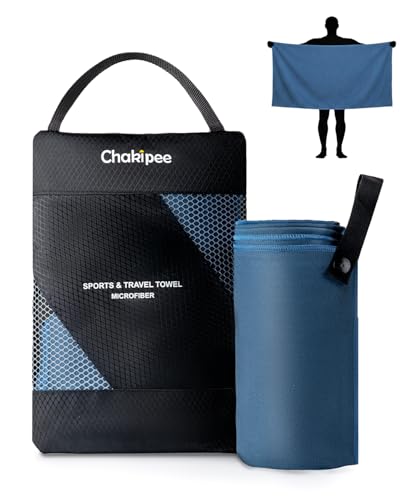 Quick Dry Microfiber Towel Travel, Beach & Camping Towels. Fast Drying, Super Absorbent & Ultra Compact for Travel, Bath, Gym, Swimming, 1 Pack, 60''x30'' Navy Blue - color: Navy Blue, size: 60.00" x 30.00"