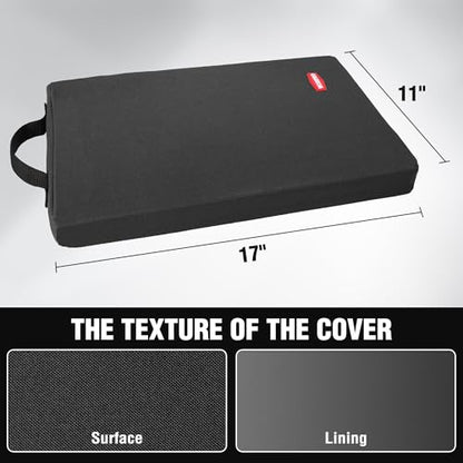 WORKPRO 17" Kneeling Pad with Removable Cover, Black - color: Black