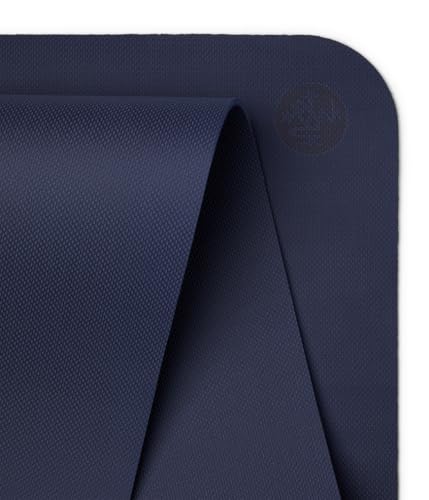 Manduka Begin Yoga Mat 68" - 5mm Cushioning | Comfortable, Lightweight & Reversible with Alignment Stripe | Budget-Friendly | 68 x 24 inches - style: Midnight