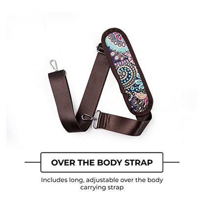 Mount Adams Yoga Mat Bag, 26"x8"x8", Fits Mats up to 74"x26"x6mm - color: Paisley