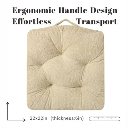 Floor Cushion Pillow, Portable Large - color: Square, Fog