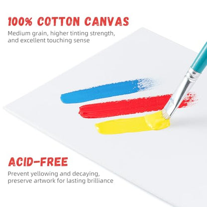 84 Pack Canvas Boards for Painting 8x10inch Canvas Panels for Kids - size: 8"x10"- 42pcs (Pack of 2)