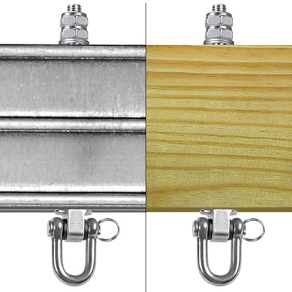 SELEWARE Heavy Duty Swing Hanger with Bearings, 2 Pack Porch Swing Hardware | 304 Stainless Steel, M10 x 9 Inch Bolts, Supports Up to 1800LB, Designed for Wood Beams, Steel Frames and Yoga Hammocks - color: D (9 Inch, 2 Pack)