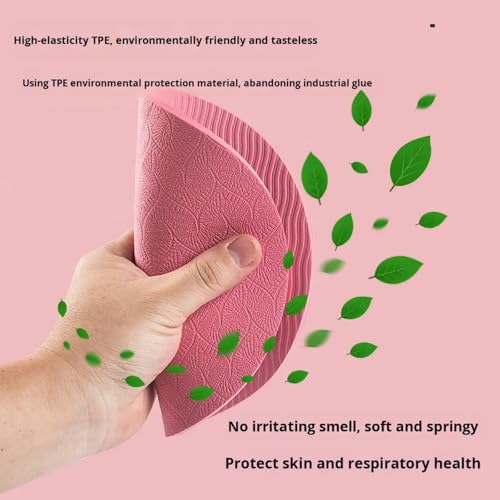 2-piece set yoga knee pads and exercise mats - super thick anti slip support for thick boards, gardening, push ups, knees, Pilates, and floor exercises - knees, elbows, wrists - color: pink
