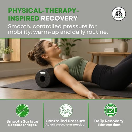 Foam Roller Set for Physical Therapy, 5-in-1 Smooth Roller Kit with Large Roller, Mini Roller, Massage Ball, Peanut Ball and Carry Bag, Designed in Germany
