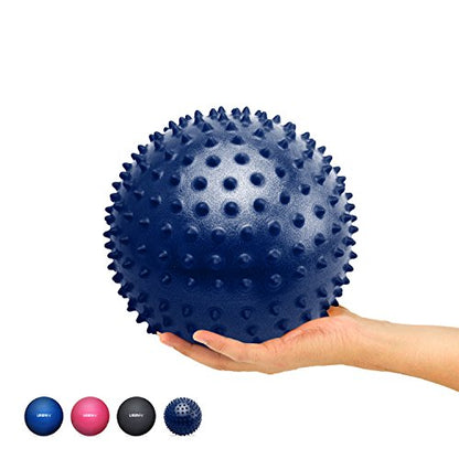 URBNFit Pilates Ball 9 Inch - Small Exercise Balls for Yoga, Barre, Physical Therapy, Stretching, Posture, Core Fitness – Mini Bender & Massager Ball for Back Pain with Workout Guide