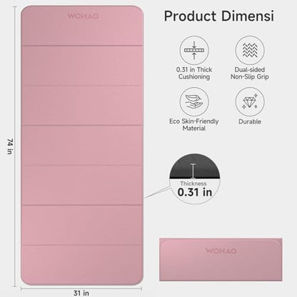7-Fold Yoga Mat 74"x31" - color: Dull Pink