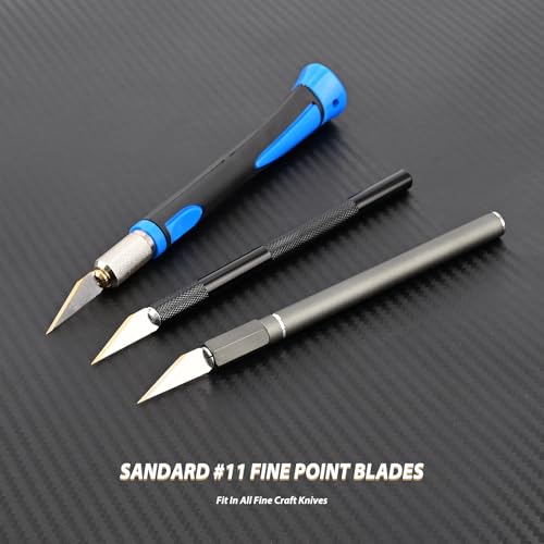 EHDIS Precision Craft Hobby Knife Blades # 11 Titanium Coated Blade Refill Hobby Art Blades Cutting Tool with Storage Case for Craft, Hobby, Scrapbooking, Stencil-20 Pack (Pack of 20) - size: Pack of 20