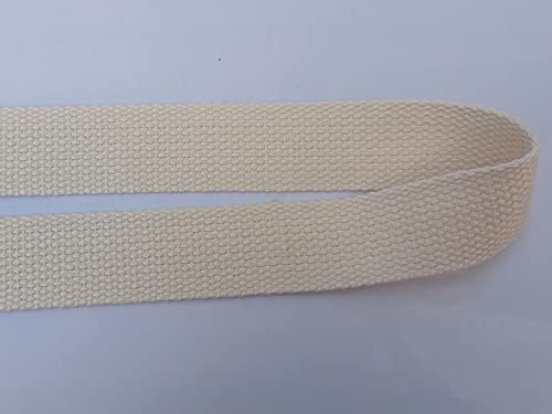 1 Inch Cotton Webbing 10 Yards Cotton Strap for Tote Canvas Bags Crafts Sewing (2049 Beige) - color: 2049 Beige