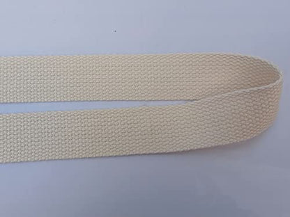 1 Inch Cotton Webbing 10 Yards Cotton Strap for Tote Canvas Bags Crafts Sewing (2049 Beige) - color: 2049 Beige