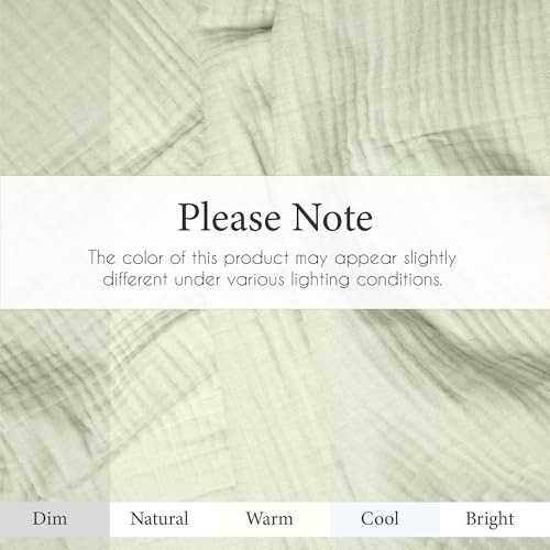 100% Cotton Gauze 50"X70" Large Throw 4 Layered Blanket- Sea Foam | Premium Muslin Blanket for Couch,Bed,Living,Summer Lightweight, All Seasons Blankets & Throws, Boho,Travel & Skin Friendly - color: Sea Foam, size: 50"X70" Large Throw
