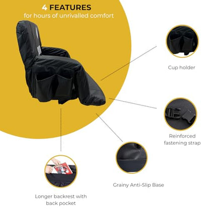 Stadium Seat with Back and Cushion: Regular 23” bleacher Chairs, Stadium Chairs on Hard Benches. Recommended for Extra Space Comfort, a Premium Chair for Bleachers
