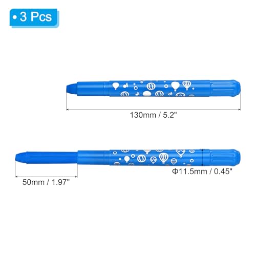 PATIKIL Gel Crayons, 3PCS Watercolor Crayons Silky Water Soluble Twist Bulk for Artists Coloring Drawing Painting, Cobalt Blue Crayon - color: Cobalt Blue