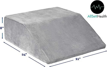 Leg Elevation Pillow - Memory Foam Leg Elevating Pillow | Leg Rest Wedge - Leg Pillow Elevation Blood Circulation | Relieves and Recovers Foot & Ankle Injuries | Foot Elevation Pillows for Swelling - style: Leg Elevation