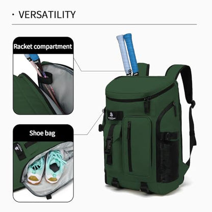 Kalesi Gym Duffle Bag Backpack 4-Way Waterproof with Shoes Compartment for travel Sport Hiking laptop - color: 02-forest Green