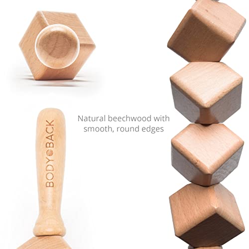 Body Back Foot And Body Roller Bundle, Massage Roller For Plantar Fasciitis | 2 In 1 Massage Tool Bundle, Wooden Cellulite Massager Tool, Full Body Massage Roller For Muscle Recovery & Relaxation Therapy - style: Bundle