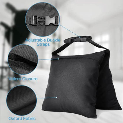 8 Packs Sandbags, Heavy Duty Sand Bags with 16 PE Bags, Sand Bags with Buckle Straps for Support Light Stand, C Stand, Light Stand with Caster, More 2/4/6/8 Packs Sandbag to Choose. - size: 8 PCS
