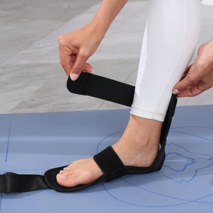 Foot Stretcher for Plantar Fasciitis, Calf & Achilles Leg Stretching Strap | Full foot holder keeps foot aligned for plantar fascia, heel, calf, Achilles, hamstring and ankle stretching