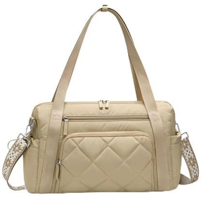 SYTRAH Gym Bag for Women, Duffle Sport Purse for Travel & Dance Khaki - color: Yellow(No shoe compartment)