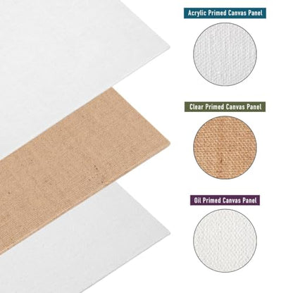 Vista Jute Acrylic-Primed Canvas Panels - 8"x10", 3 Pack - Blank Canvas for Traditional Oils, Eco Friendly, 100% Jute, Triple-Primed, Extra Coarse Texture, Ideal for Dry Brush and Impasto Techniques - size: 8"x10"
