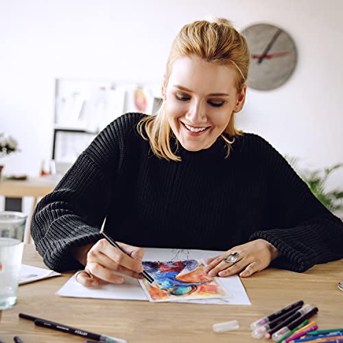 ARTEZA Watercolor Paint Pens, 24 Watercolor Brush Pens with Flexible Nylon Brush Tips, Paint Markers for Artists, and Beginners - size: 1 Count (Pack of 24)