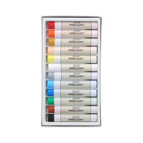 Pro Art Oil Pastel Set Jumbo 12 Bright Color